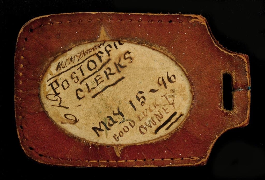 Vintage Leather Luggage Tag